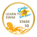 Cindy's Swim School Learn to Swim Stage 10 badge