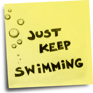 POST IT NOTE JUST KEEP SWIMMING