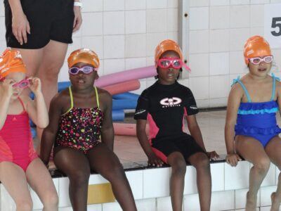 children ready to swim