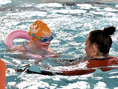 having fun toddler swim