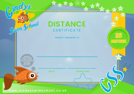 25m Distance certificate