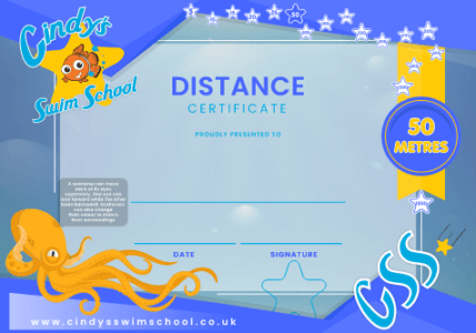 50m Distance certificate