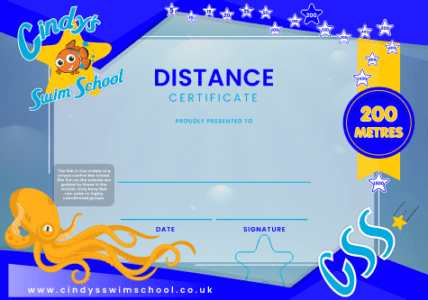 200m Distance certificate