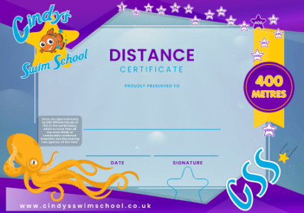 400m Distance certificate