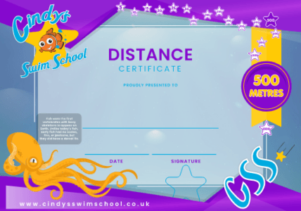 500m Distance certificate