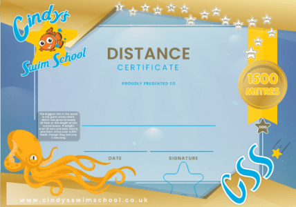1500m Distance certificate