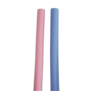 Pink and blue noodles