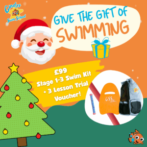Christmas Swimming Gift - Child 3 Lessons Voucher and Swim Kit Stages 1-3